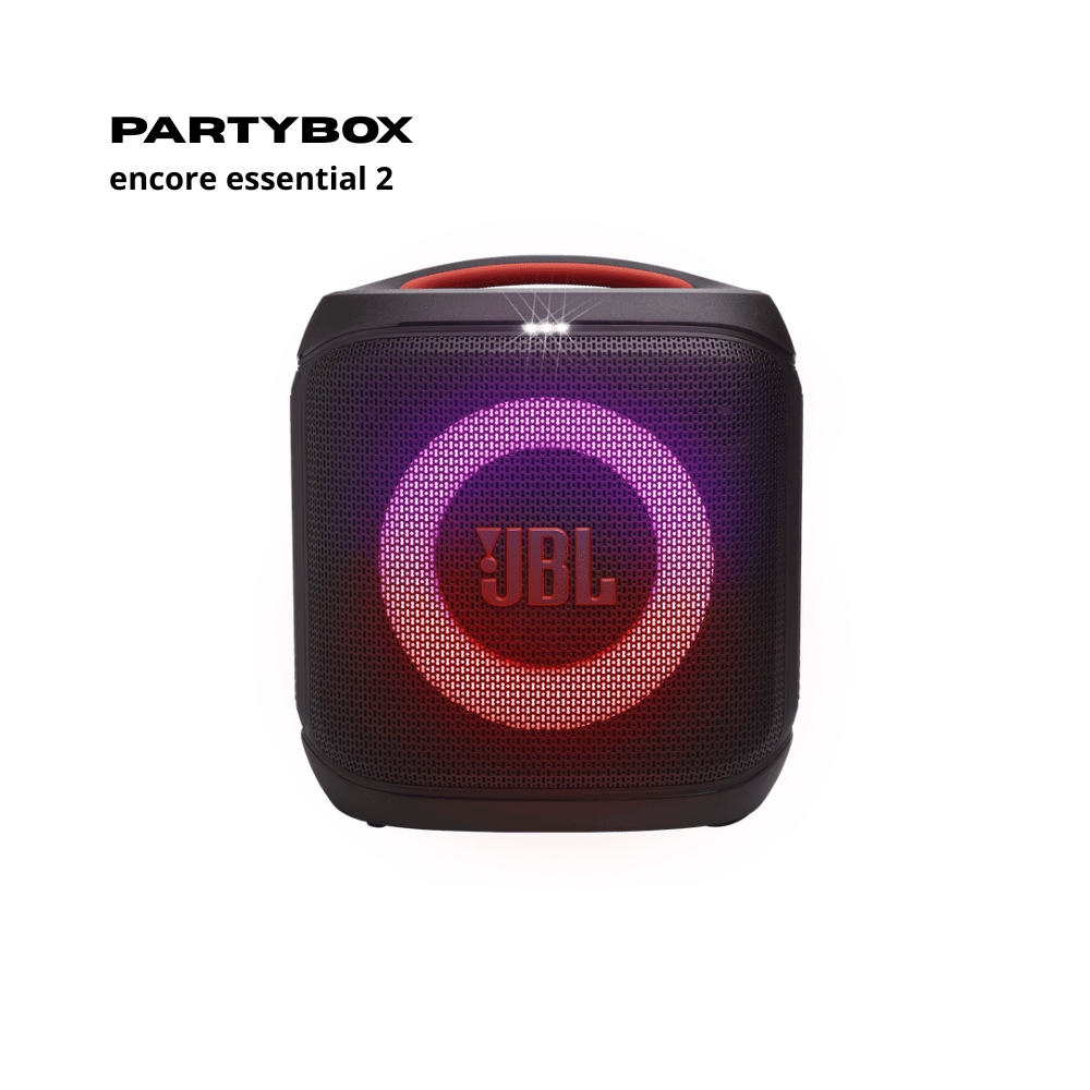JBL PartyBox encore essential 2 hasta 15 horas de duración y 100W potencia