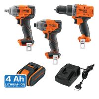 Taladro + Llave + Atornillador de impacto 20V + 1bat Truper 103248-103252-103254-103009-12336