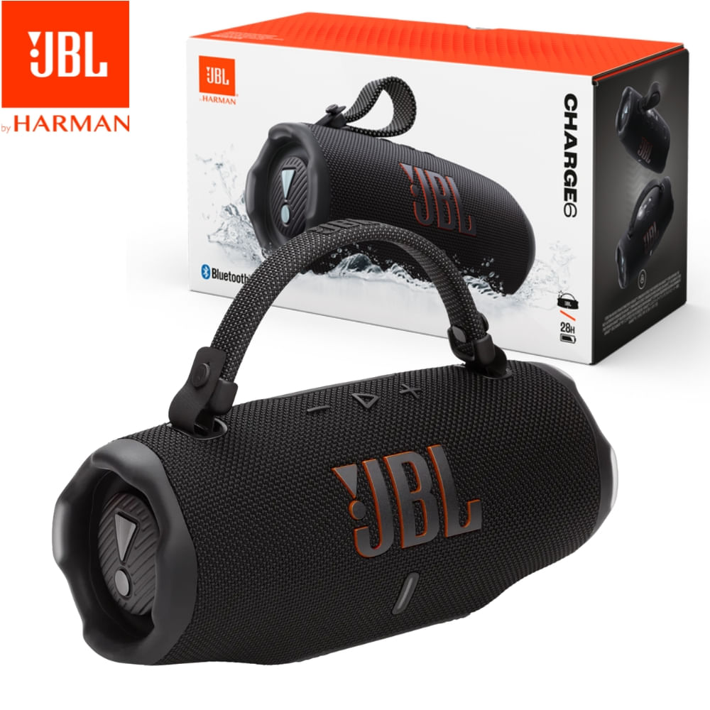 Parlante Bluetooth JBL Charge 6 Negro 45W IP67 28Hrs