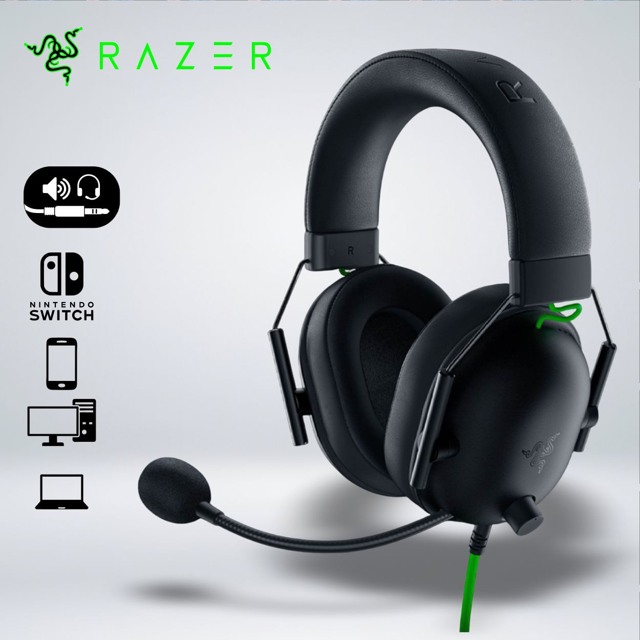 AUDIFONO GAMER BLACKSHARK V2 X MULTIPLATAFORMA SONIDO ENVOLVENTE 7.1 NEGRO