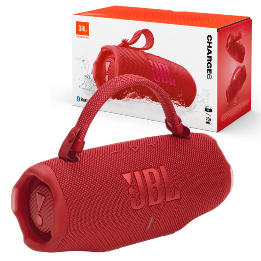Parlante Bluetooth JBL Charge 6 Rojo 45W IP67 28Hrs