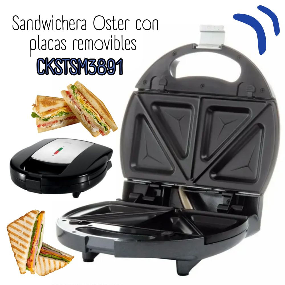 Sandwichera Oster con placas removibles CKSTSM 3891 053