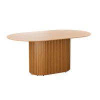 MESA DE COMEDOR OVAL LIVING 1.8 CANELA