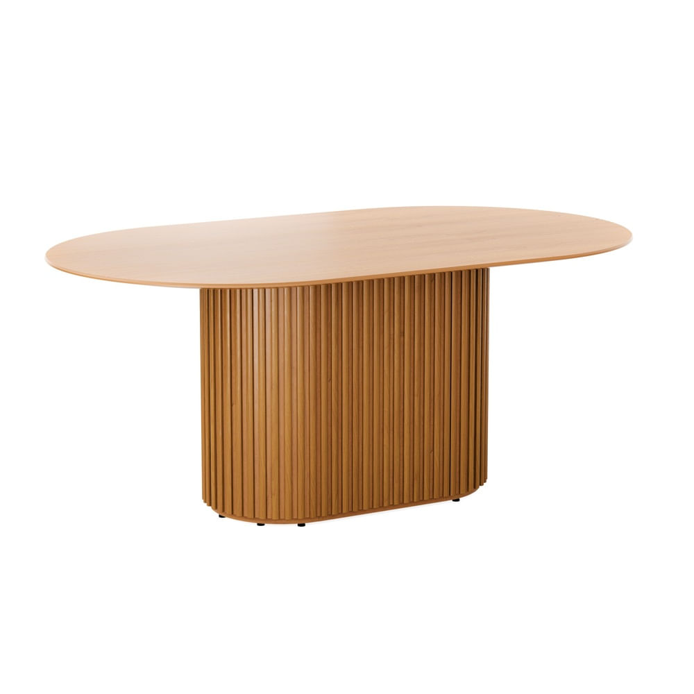 MESA DE COMEDOR OVAL LIVING 1.8 CANELA