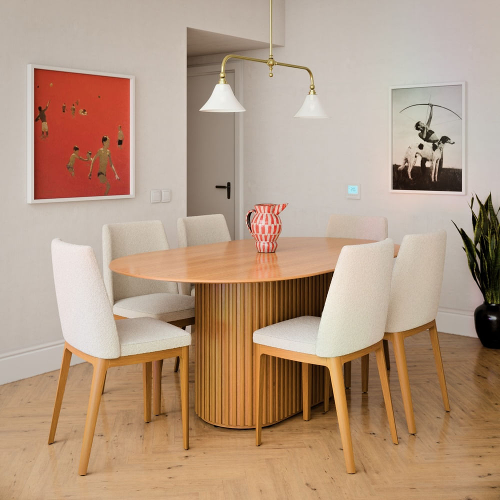 PACK 2 SILLAS DE COMEDOR MADERA CITY BOUCLÉ BEIGE