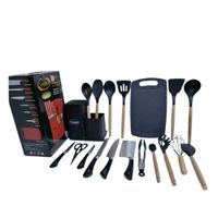 UTENCILIOS DE COCINA VALESKA NEGRO 19 PIEZAS