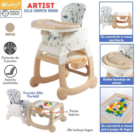 SILLA DE COMER ARTIST 3 EN 1 BEIGE