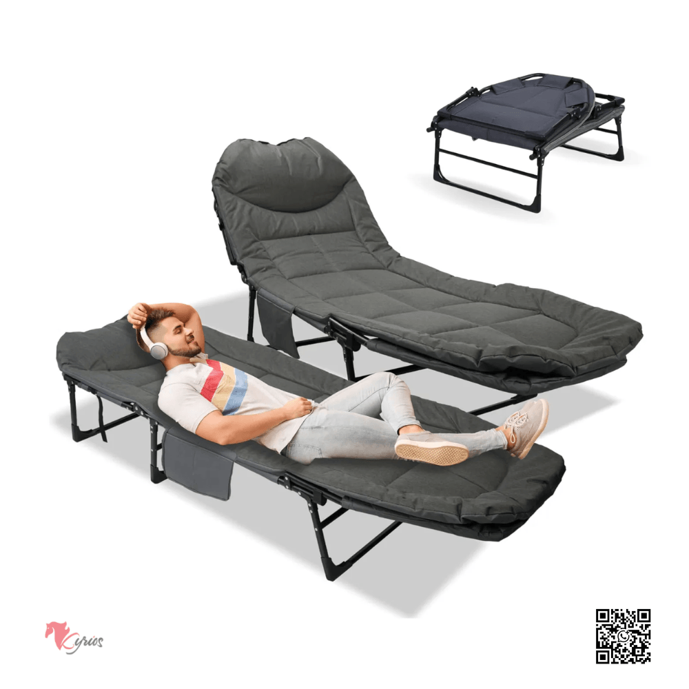 CAMA PLEGABLE DE 6 POSICIONES CON ACOLCHE Y MULTIFUNCIONAL