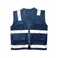 Chaleco de seguridad Azul  XC100 con cinta coreana Talla S Xecure