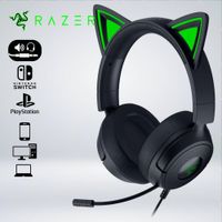 AUDIFONO GAMER KRAKEN KITTY V3 X HYPERCLEAR MICRO SONIDO 7.1 MULTI PLATAFORMA NEGRO