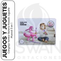Cangrejo Tambor Batería Rosado Juguete Musical 3 en 1