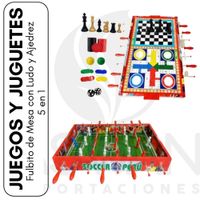 Fulbito de Mesa con Ludo y Ajedrez 5 en 1
