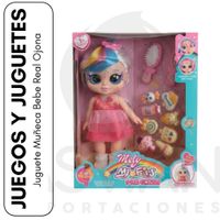 Juguete Muñeca Bebe Real Ojona