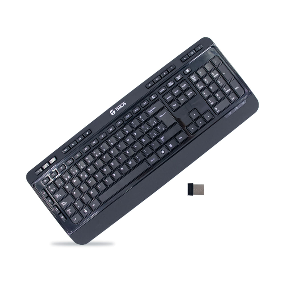 TECLADO INALÁMBRICO TEROS TE-4074CS 2.4GHZ USB COLOR NEGRO