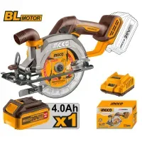 Sierra Circular 140mm con Batería 4ah y Cargador Ingco CSLI14021