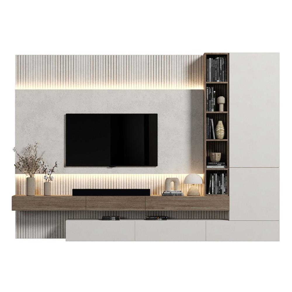 Centro de Entretenimiento Morens - Blanco y Marrón