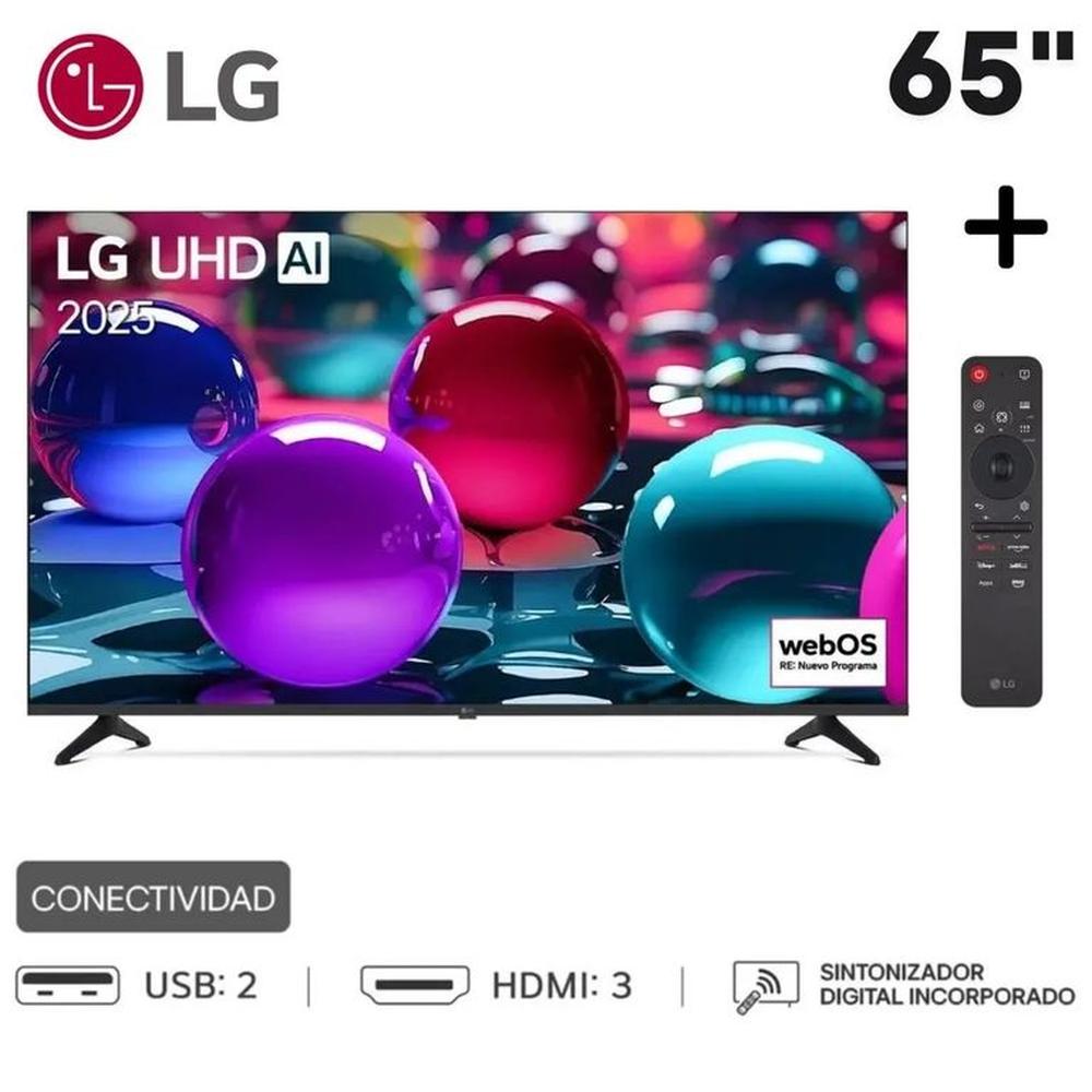 TELEVISOR SMART TV LG LED 4K ULTRA HD 65 65UA7300PSB CON RACK Y DE REGALO AUDIFONOS PHILIPS