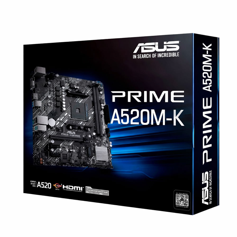 Motherboard ASUS PRIME A520M-K AM4 compatibilidad AMD RYZEN 2 DDR4 M.2