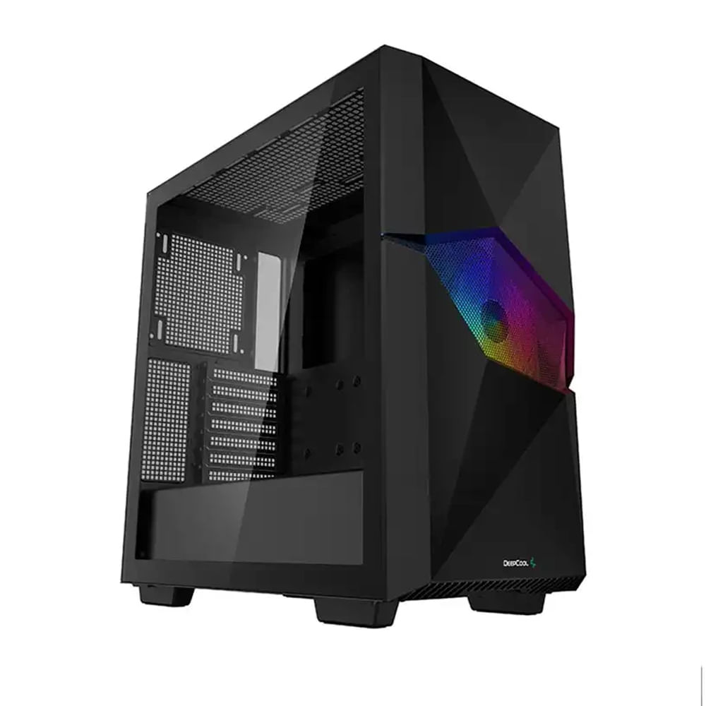 Case Deep Cool Cyclops R-BKAAE1-C-1 A-RGB panel vidrio templado color negro