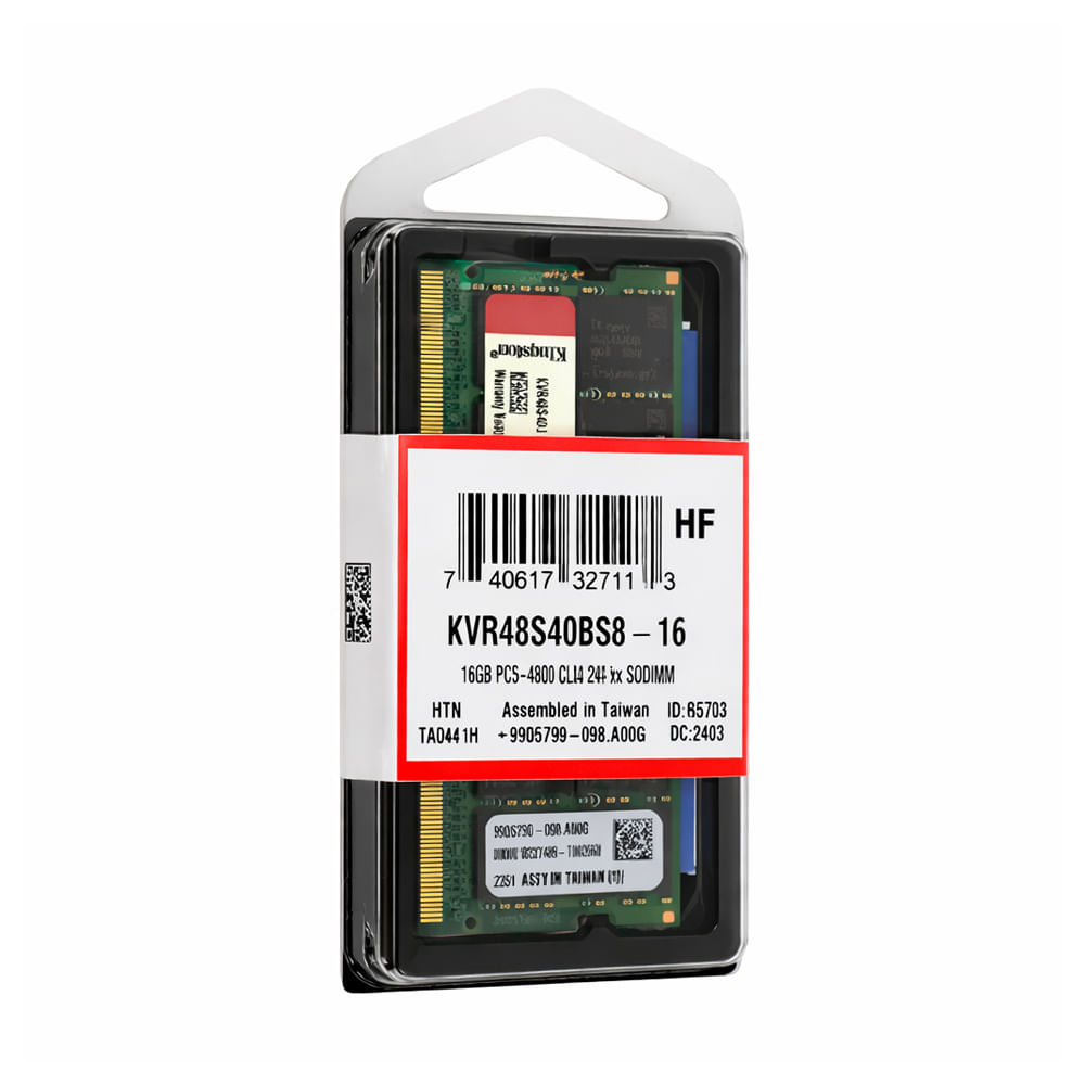 Memoria SODIMM Kingston KVR48S40BS8-16 16GB DDR5 4800MHz