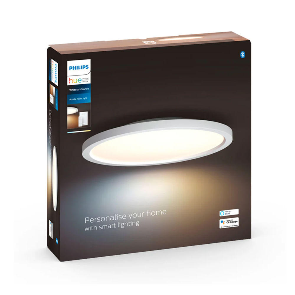 Panel de luz de techo Philips Hue Aurelle LED 24.5 W luz blanca caliente a fría