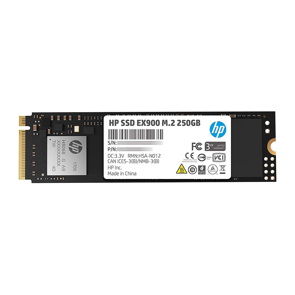SSD M2 HP EX900 250GB NVME 1.3 velocidad