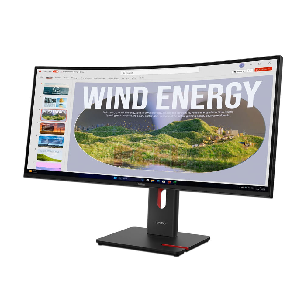 Monitor Curvo Lenovo ThinkPad T34wD-40 34"" WQHD 3440x1440 IPS HDMI DisplayPort USB-C