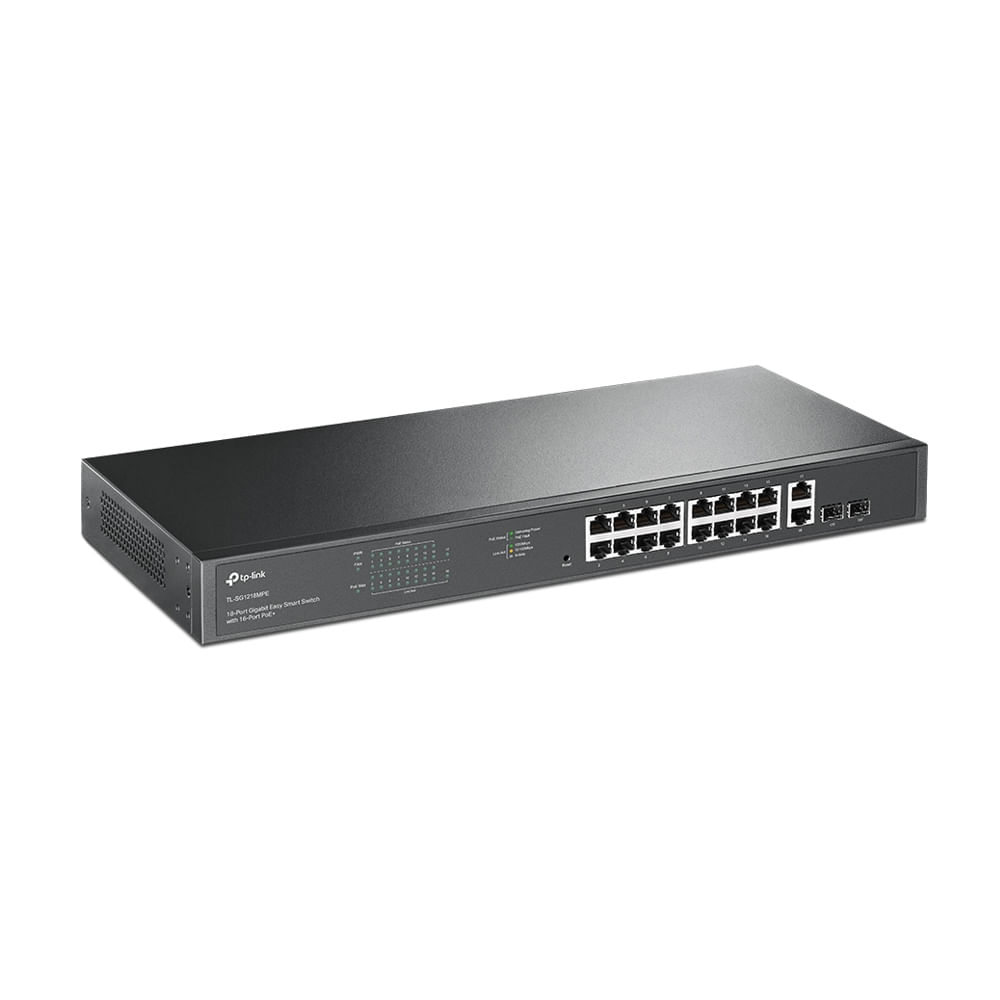 Switch TP-LINK 16 Puertos GbE Smart TL-SG1218MPE con PoE+, para Ethernet Eficientes