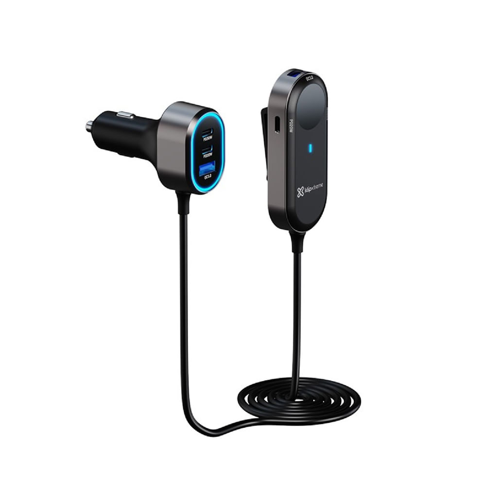 Cargador de Coche Klip Xtreme KCC-100 100W Rápido y Compatibilidad Universal