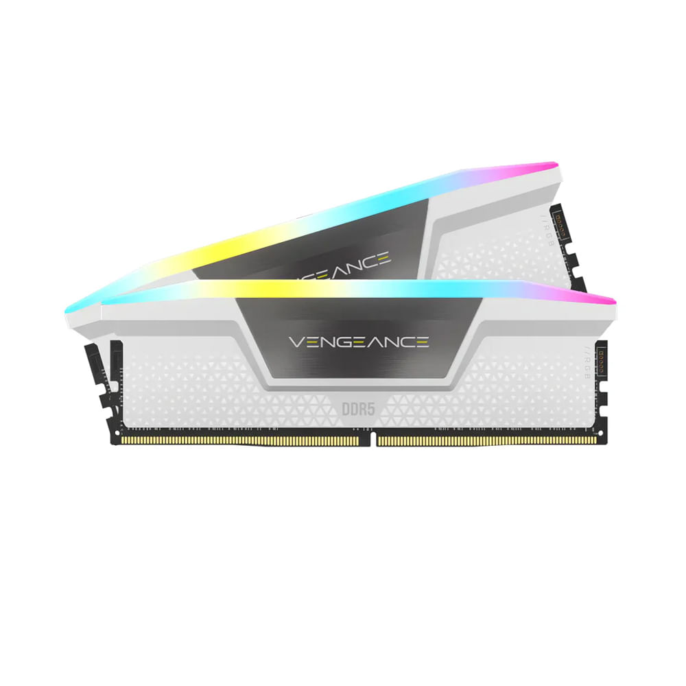 Memoria RAM Corsair Vengeance DDR5 32GB (2x16) 6000MHz RGB Blanca para Gaming y PC de Alto Rendimien