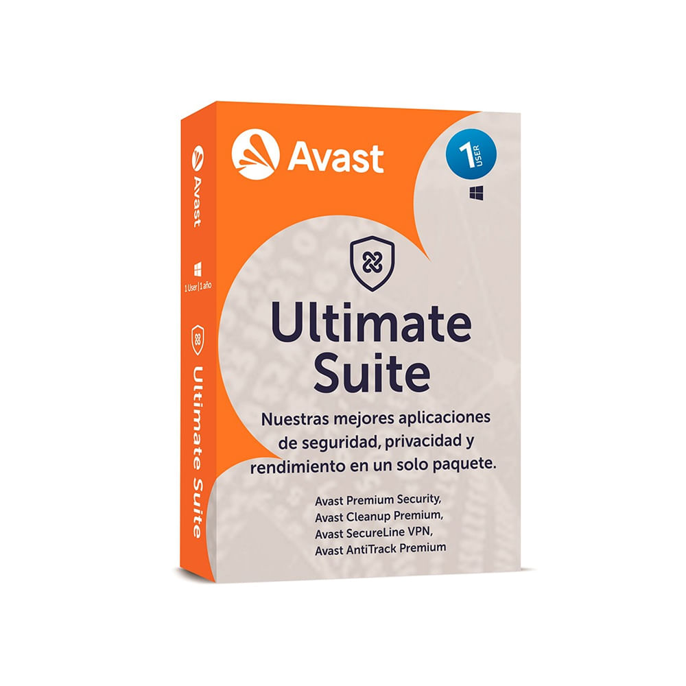Antivirus Avast Ultimate Suite 12 Meses - Protección Completa para PC, Mac y Dispositivos Móviles