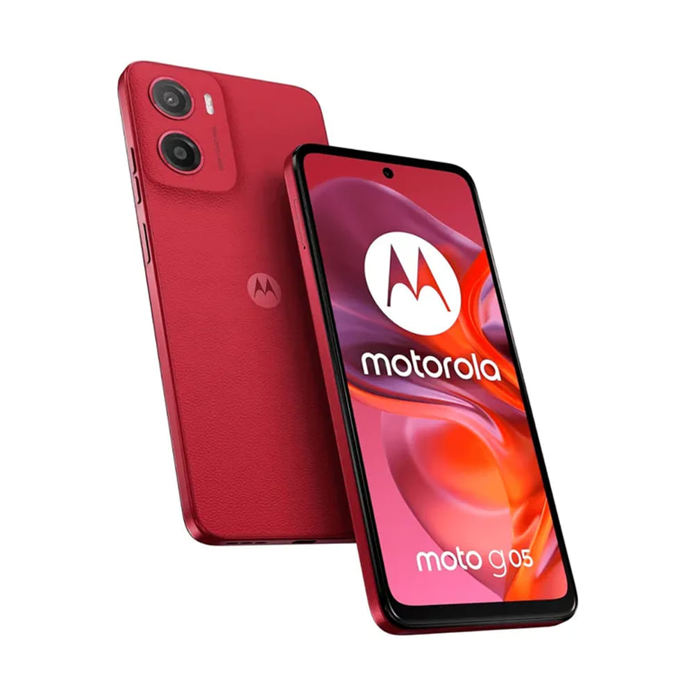 Smartphone Motorola G05 XT2523-2 64 GB con Android en color red