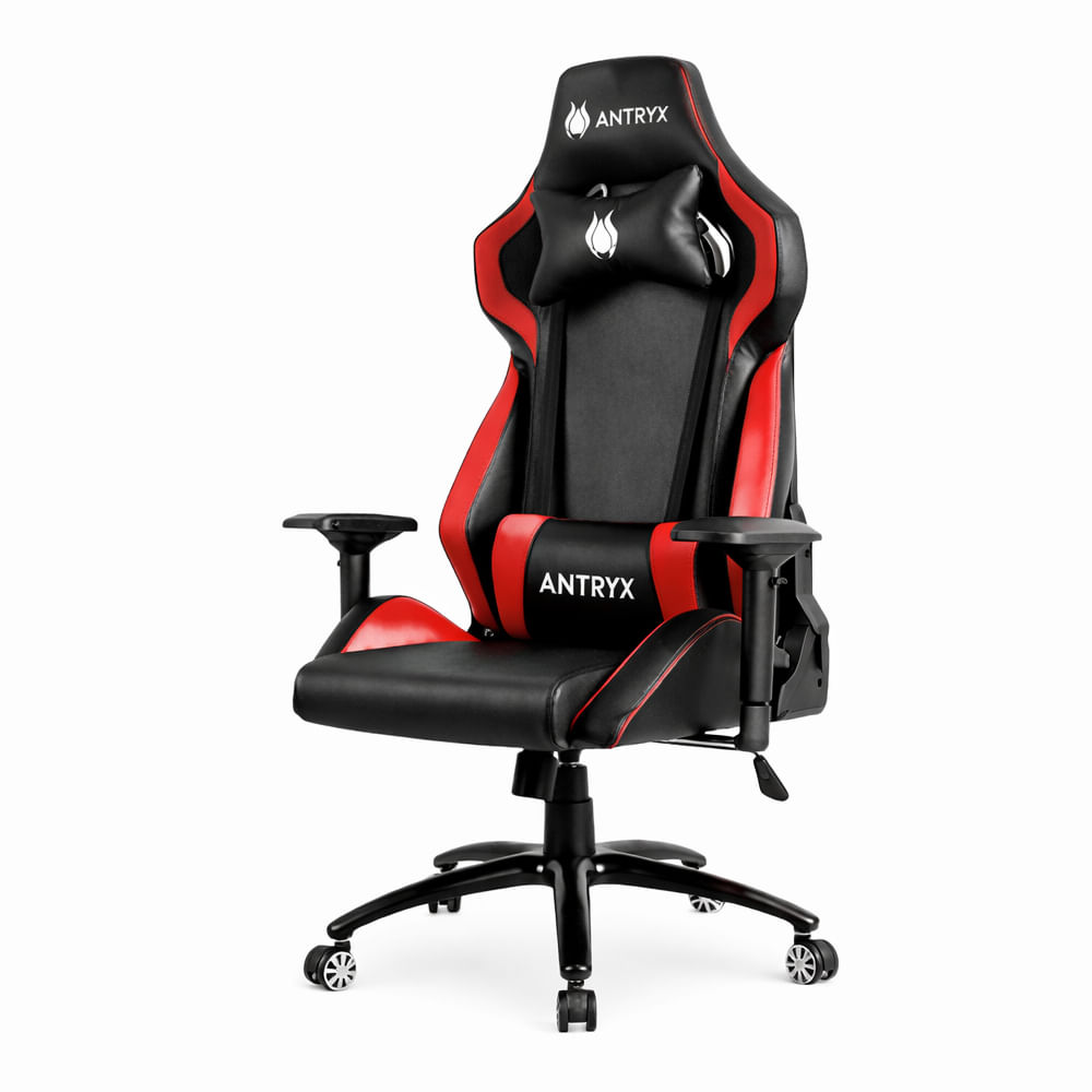 Silla Gaming ANTRYX RACING PRIX Negro Rojo Ergonométrica con Soporte Lumbar y Reposabrazos Ajustable