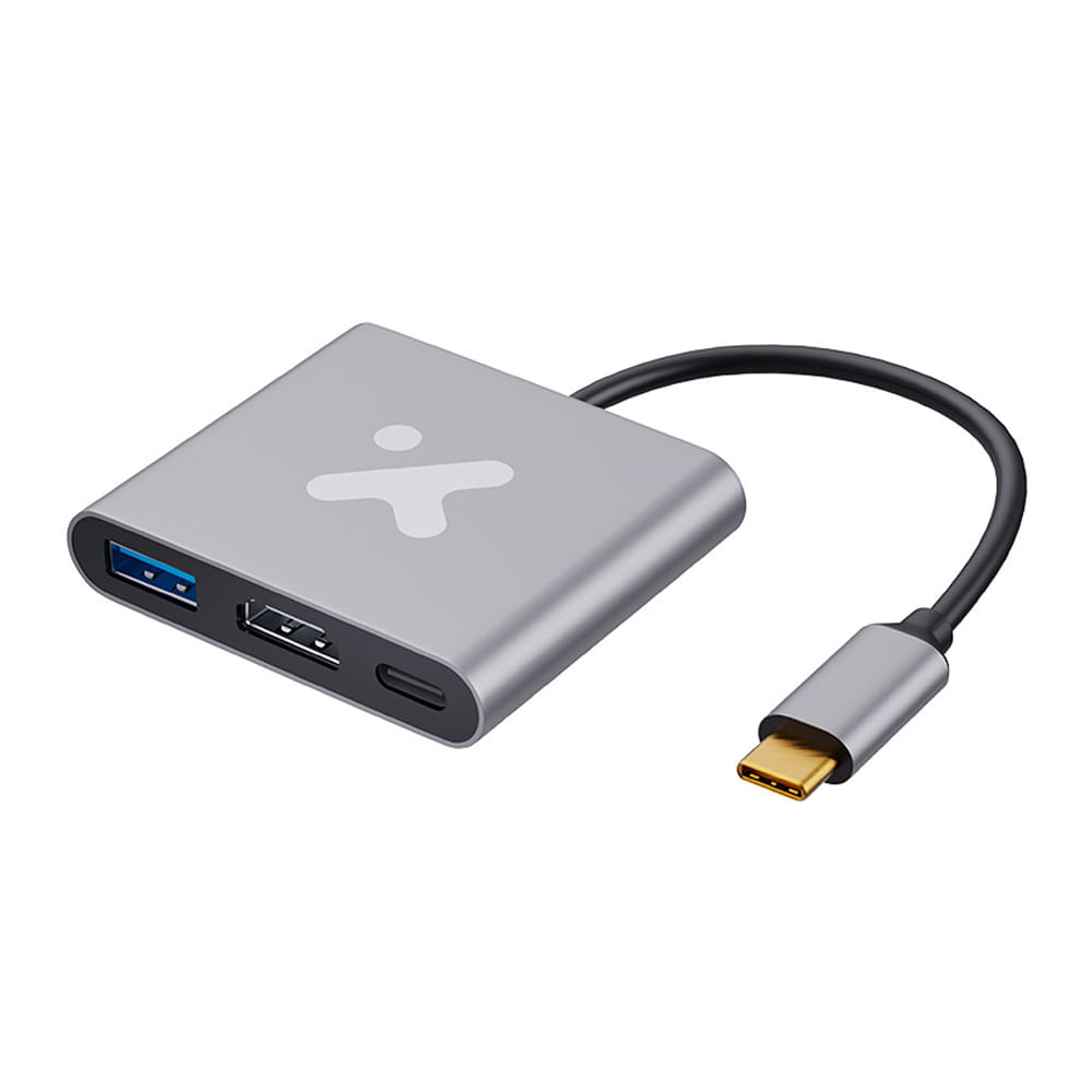 Video adapter Xtech XTC-566 USB Type C HDMI 3 en 1 aluminio