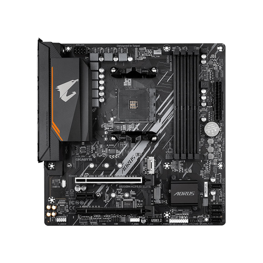 Placa base Gigabyte B550M AORUS ELITE mATX - Chipset AMD B550, Socket AM4, rendimiento superior