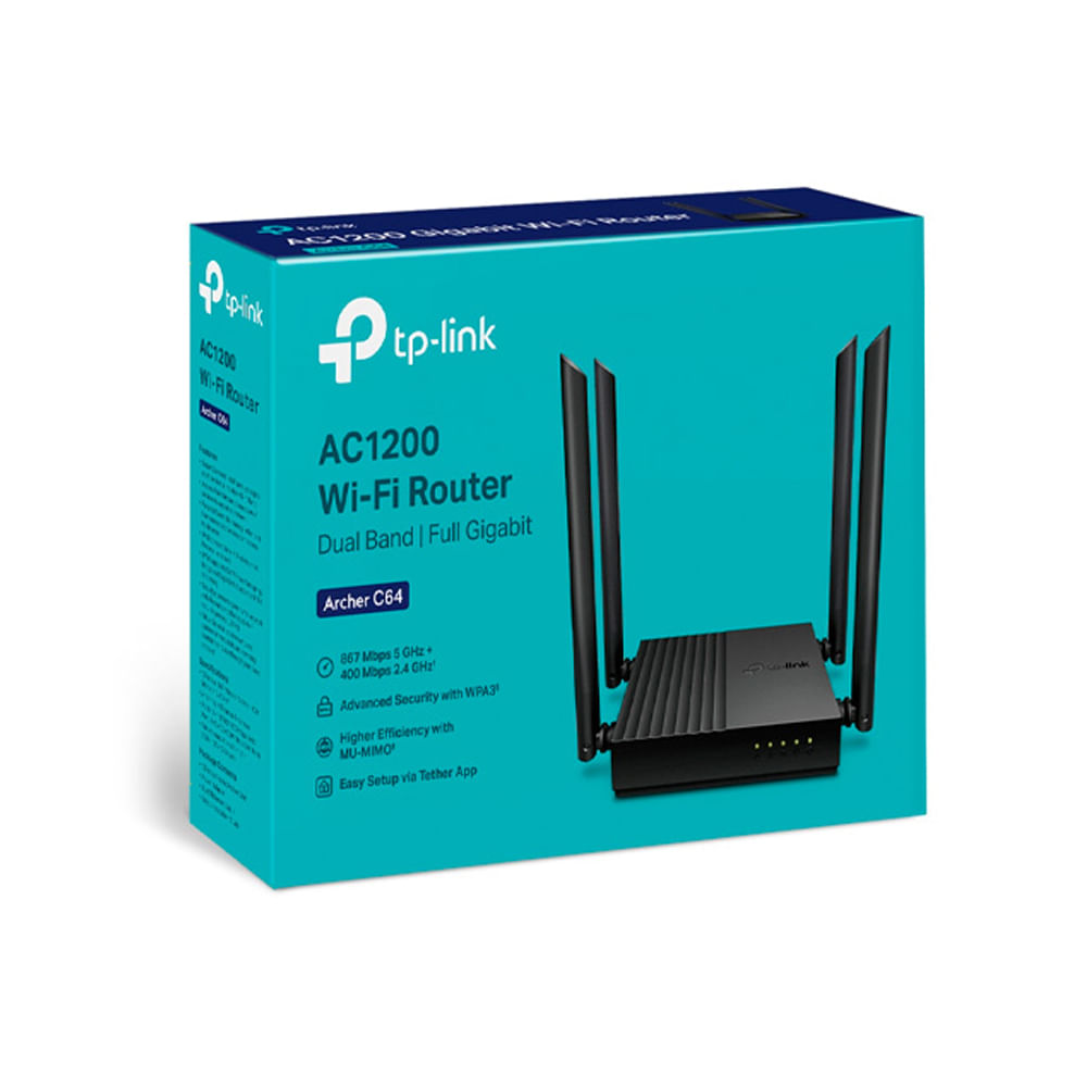 Router TP-LINK Archer C64 AC1200 Gigabit MU-MIMO Dual Band