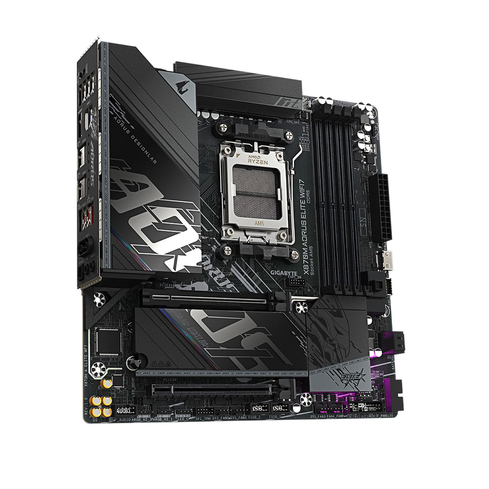 Placa Base Gigabyte AMD AM5 X870M A Elite WF7 Micro ATX soporte PCIe 5.0 2.5 Gbps Ethernet