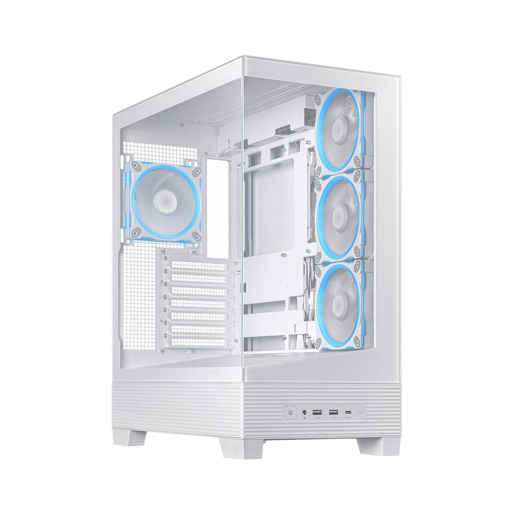 Case ASUS A31 WT TG ARGB Blanco Semitorre con Iluminación RGB y Ventilación Óptima