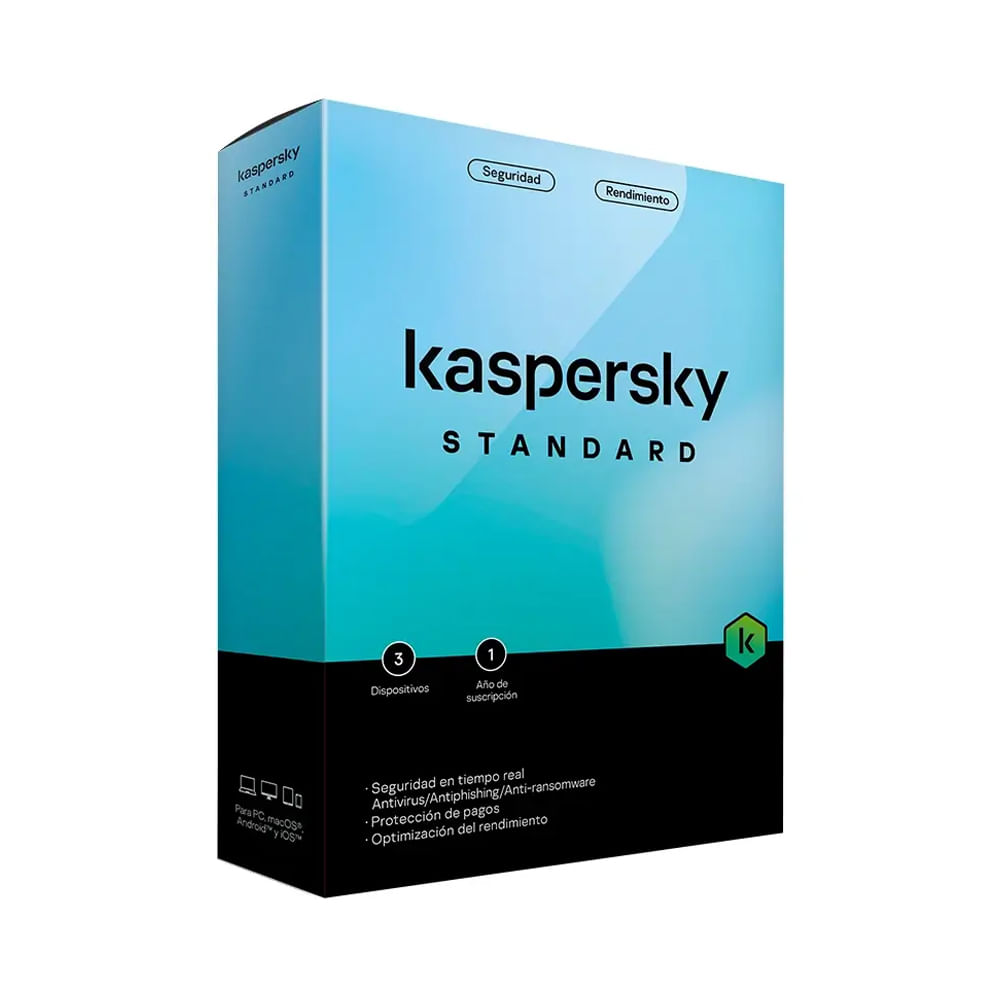 Kaspersky Standard 3PC 1 Año Caja Seguridad Informática Antivirus Kl1041d5cfs