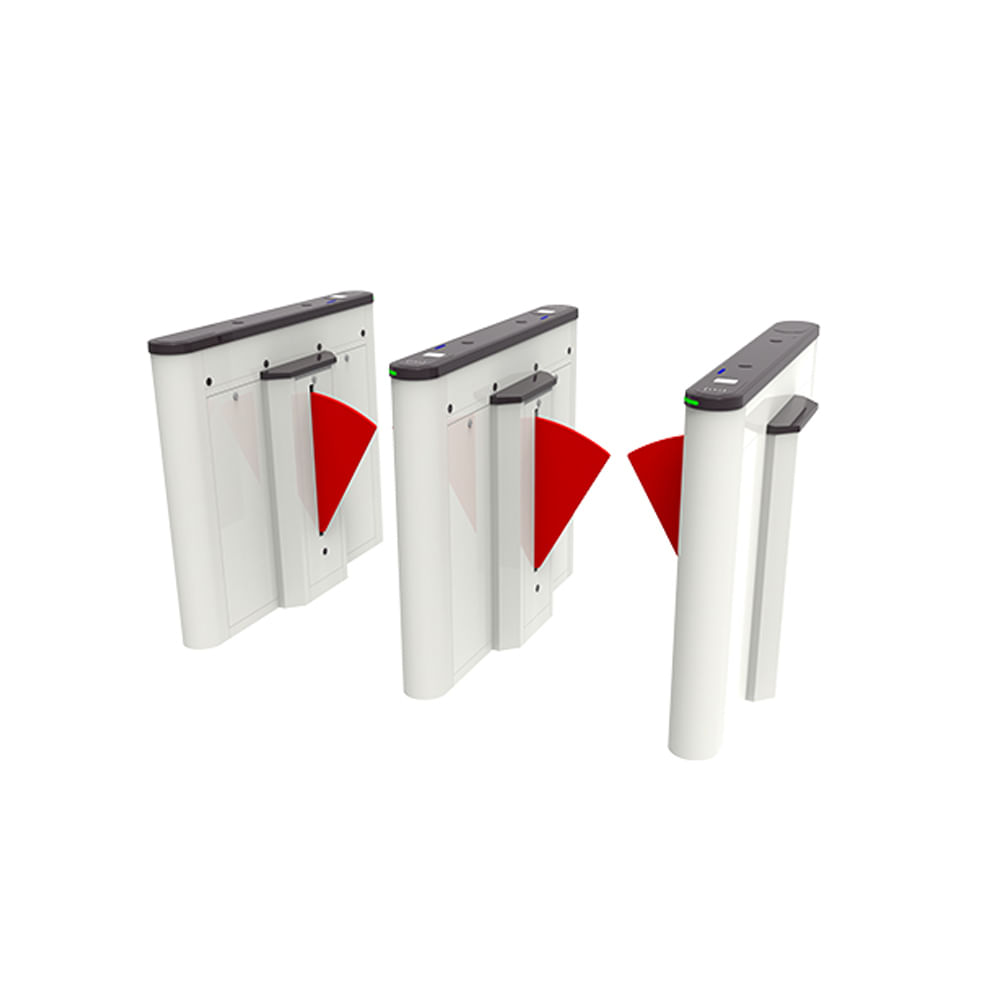 Barrera Peatonal ZKTECO Ala de Ángel Un Solo Carril - Seguridad Eficiente para Accesos Públicos