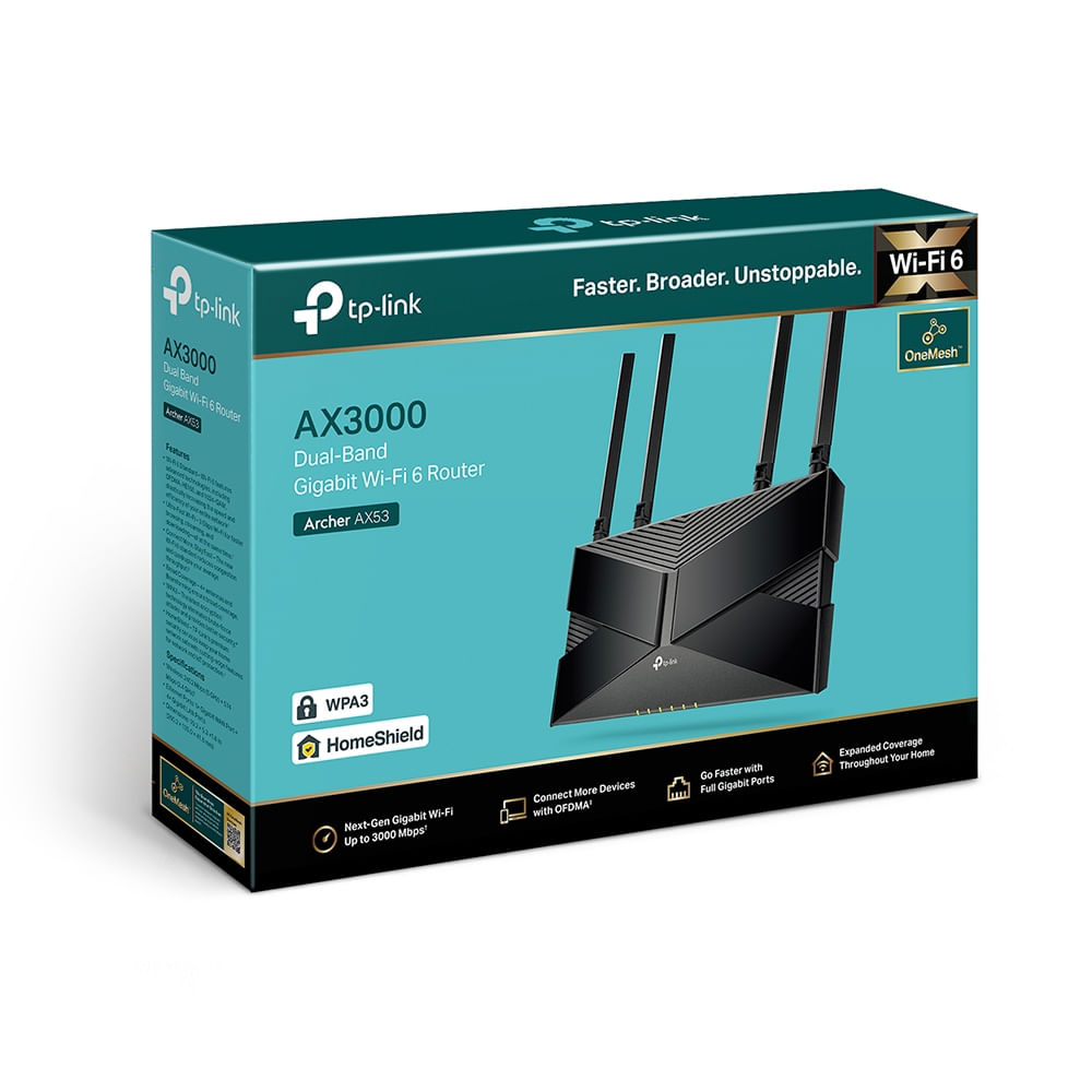 Router TP-Link AX3000 Wireless Dual-Band Desktop con alta velocidad y conectividad avanzada