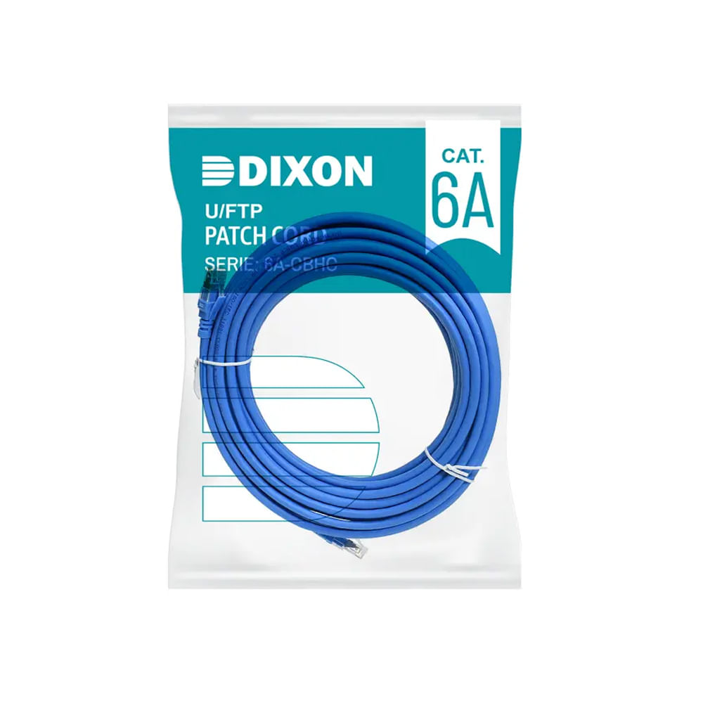 Cable de Red Patch Cord Dixon Cat 6A 20m en Azul - Alta Velocidad y Conectividad Superior