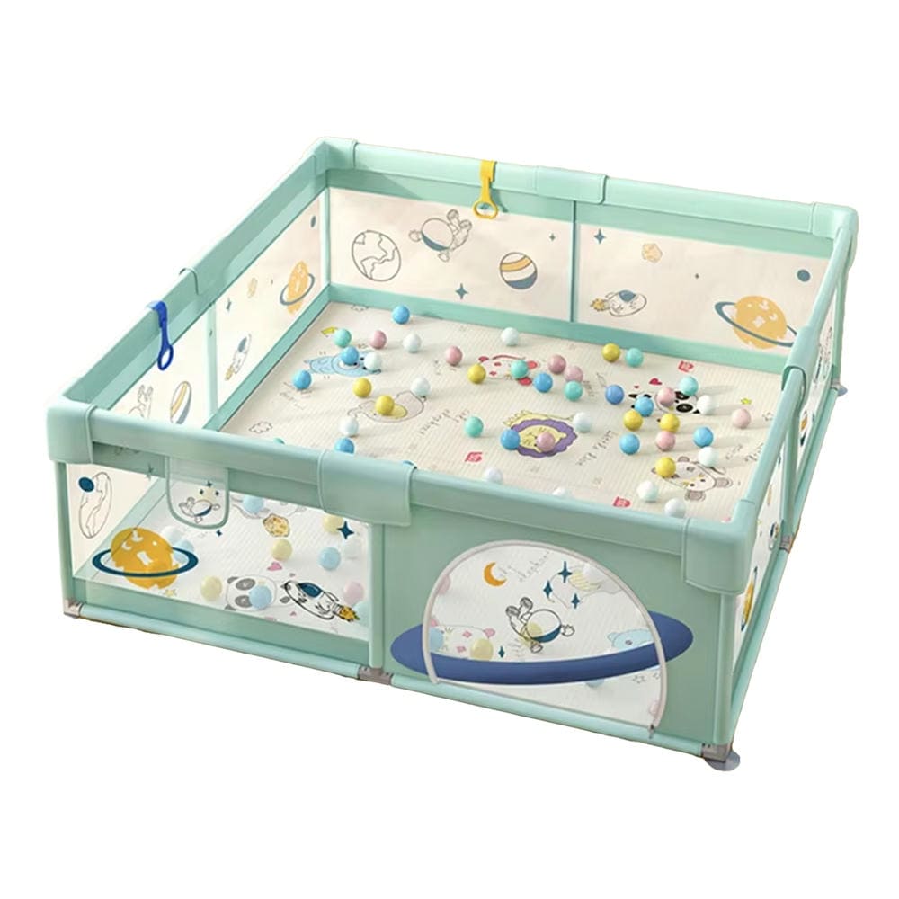 Corral Infantil Área de Juego Segura Bebé Malla Transpirable Base Acolchada L-994