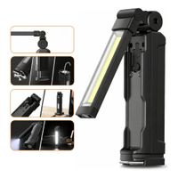 Linterna De Trabajo Cob 800 Lúmenes Recargable Usb Tipo C Negro