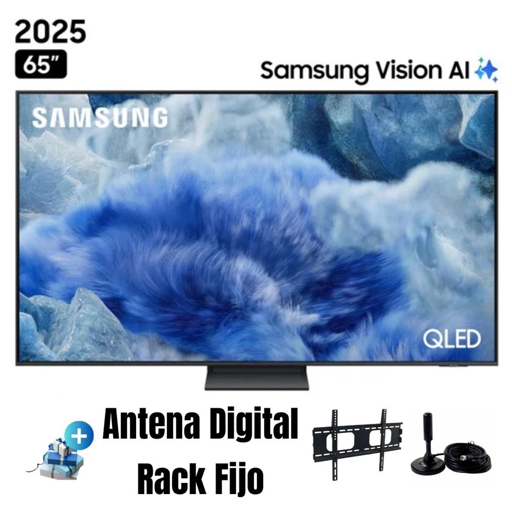 TELEVISOR SAMSUNG QLED 65 QN65Q8FAAGXPE TIZEN VISIÓN AI SMART TV 2025 - Ant - Rack Fijo