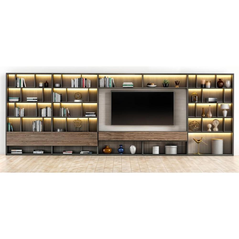 Panel Tv Librero Verde Bosque Panel Tv Librero Silva Bos - Verde y Marrón Panel Tv Librero Verde Bosque Panel Tv Librero Silva Bos - Verde y Marrón