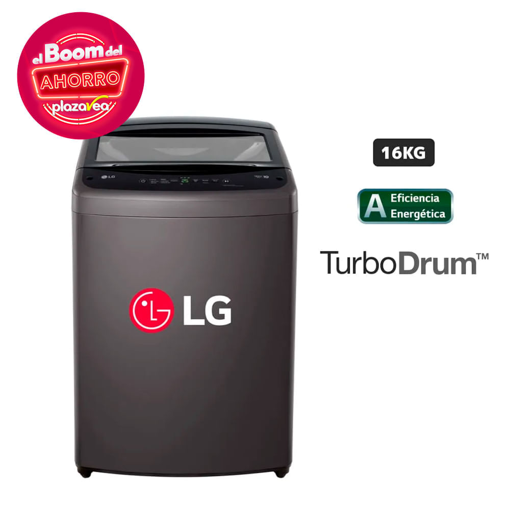 Lavadora LG Carga Superior 16 Kg WT16BVTB Negro Claro