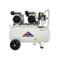 Compresora Dental 50L Doble Motor Profesional Oil Free
