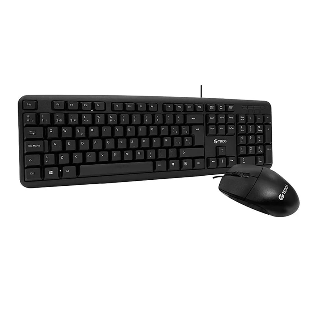 Teclado y mouse Teros TE-4062N color negro