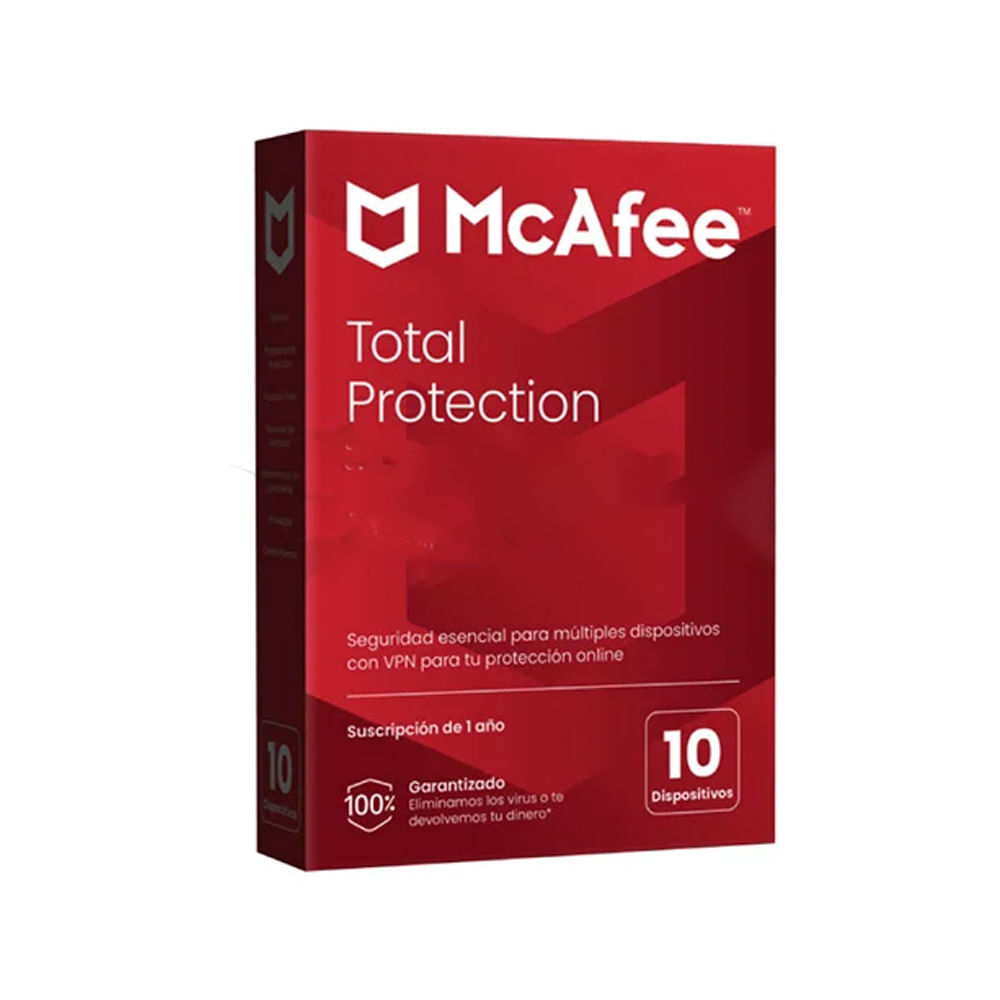 Licencia McAfee Total Protection 10 Dispositivos 1 año